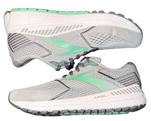 Brooks Ariel 20 Womens 8.5 Extra Wide 2E Grey Green Running Shoes Athletic